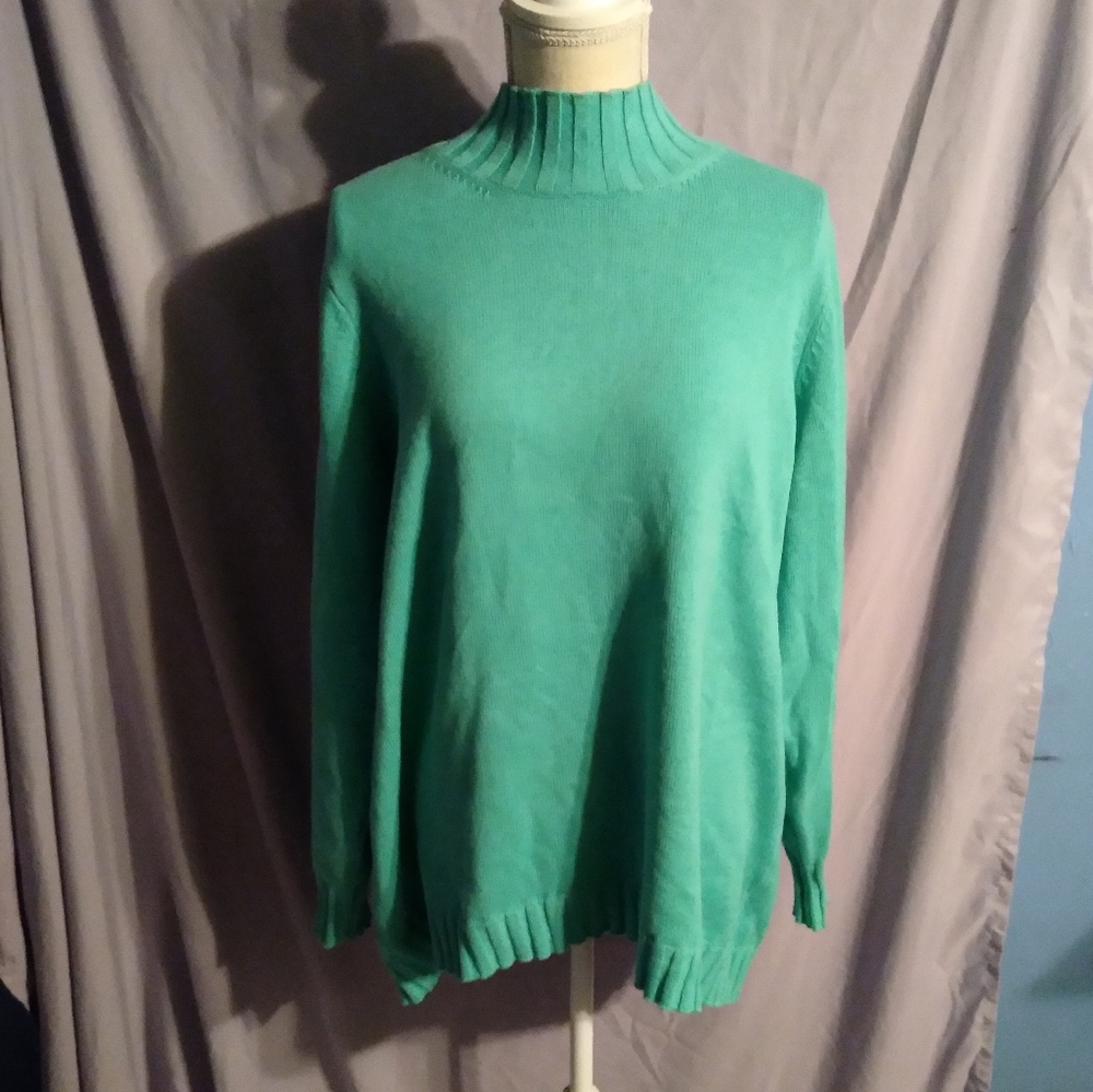 Ladies 1X Teal Sweater